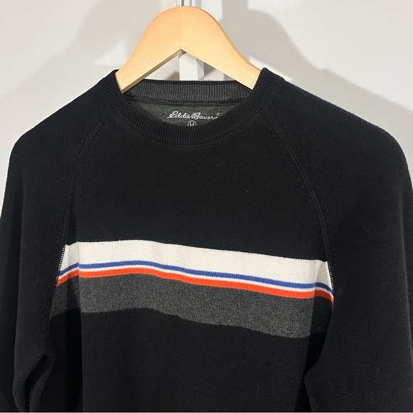 90’s Hong Kong Eddie Bauer Knit Stripe Crewneck – Vintage Soft Thick Cotton (M) - Picture 2 of 6